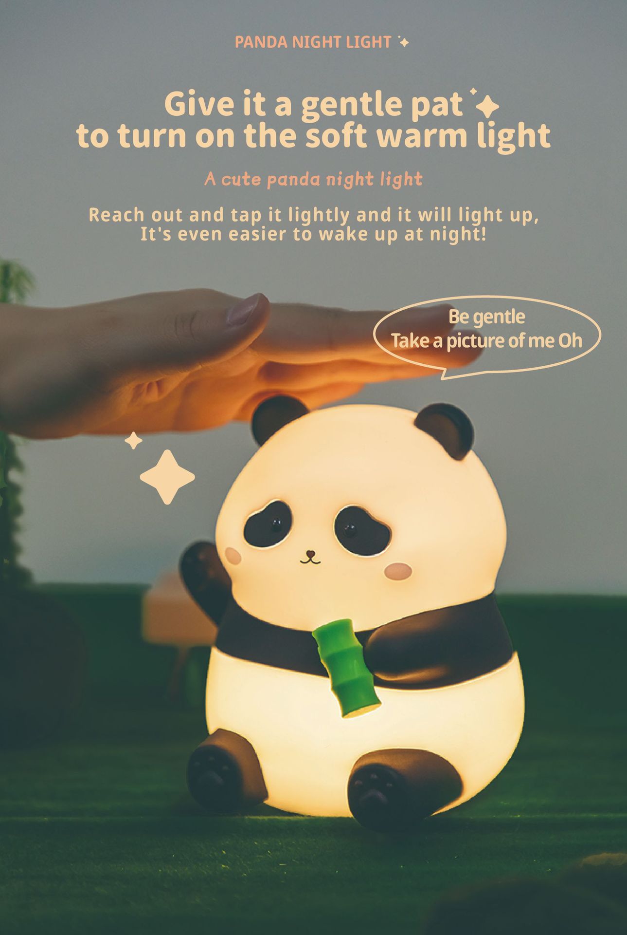 Title 8, Panda Mała lampka nocna USB Ładowanie Dwubiegow...