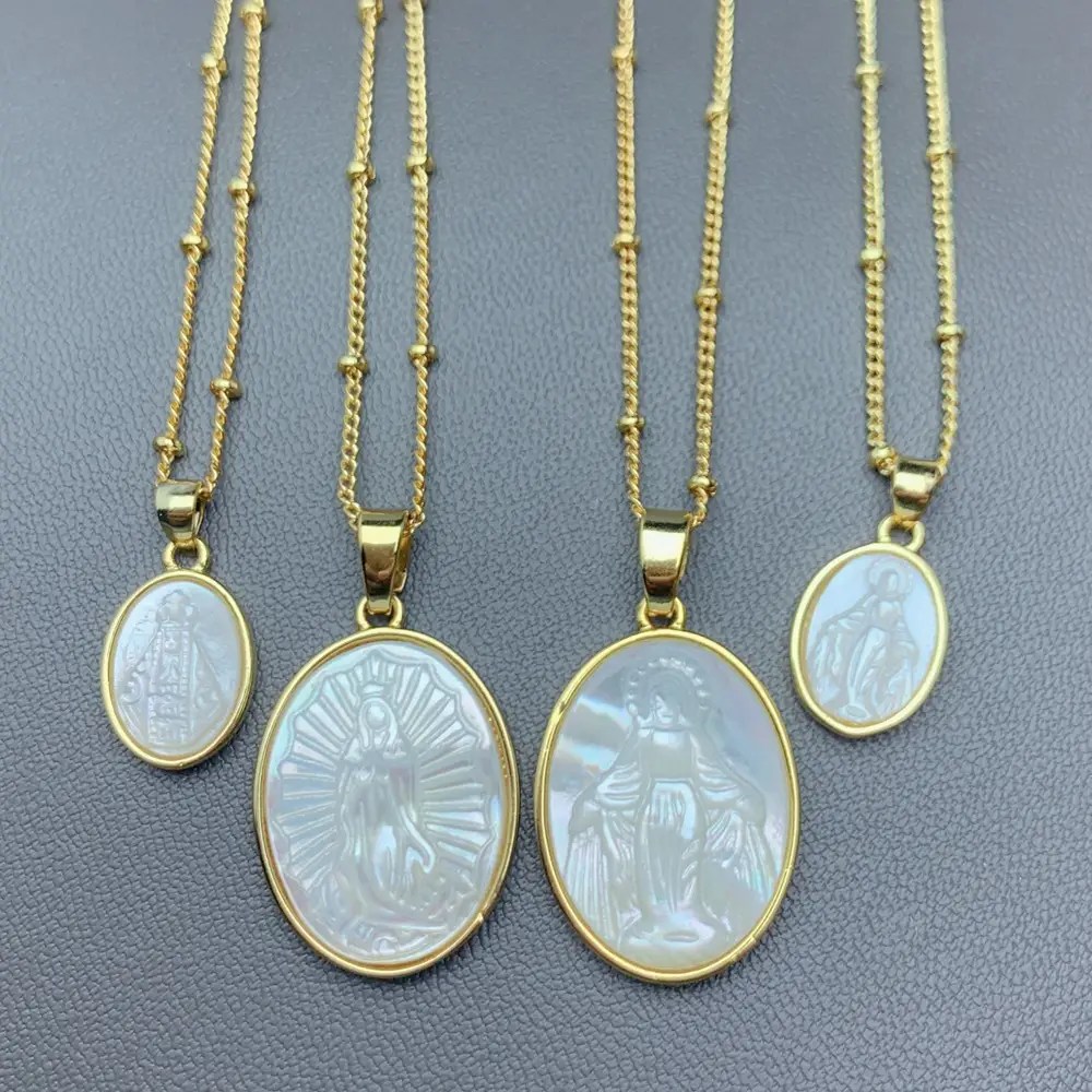 Shell Virgin Guadalupe Necklace Female European And American