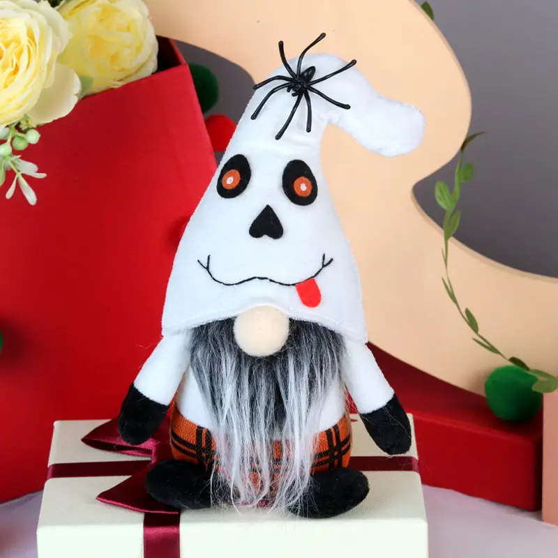 Faceless Old Man Doll Pumpkin Ghost Black Cat Doll