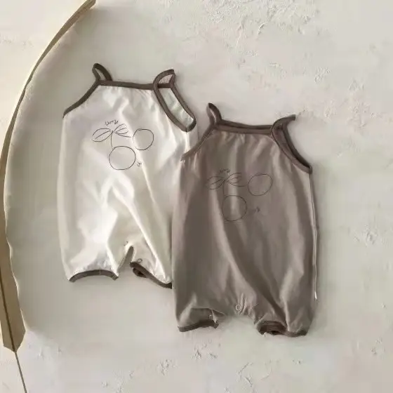 Pure Cotton Camisole Boys Summer Clothing Sports Surfing Jumpsuit