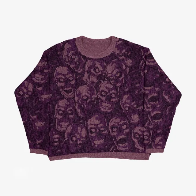 Women's Round Neck Sweater Pullover Print Sweater Style 16 - Shop at LoveMi