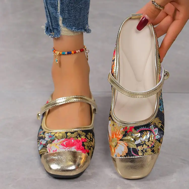 Womens Stylish Floral Slide Sandals For Summer