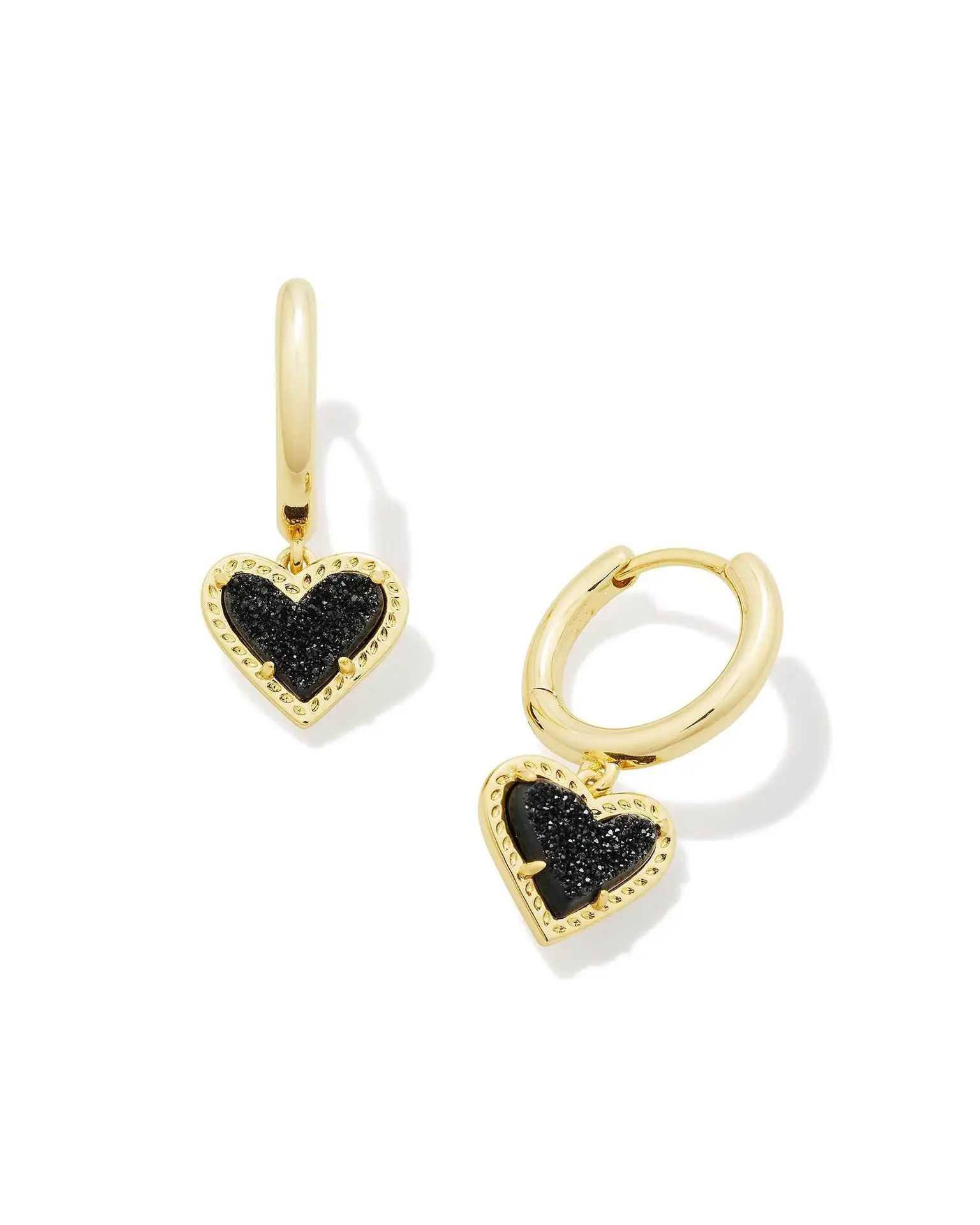 Niche Heart-shaped Zircon Earrings Female Fashion Ear Clips Round Face SIMPLE