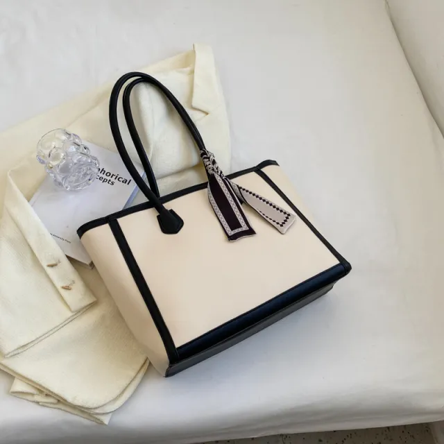 Advanced Texture Winter Commuter Tote Shoulder Bag Black - Shop at LoveMi