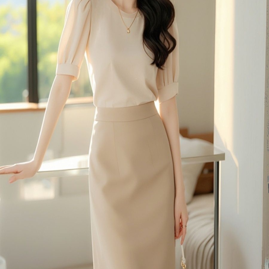 Formal-style Skirt And Top Two-piece Set