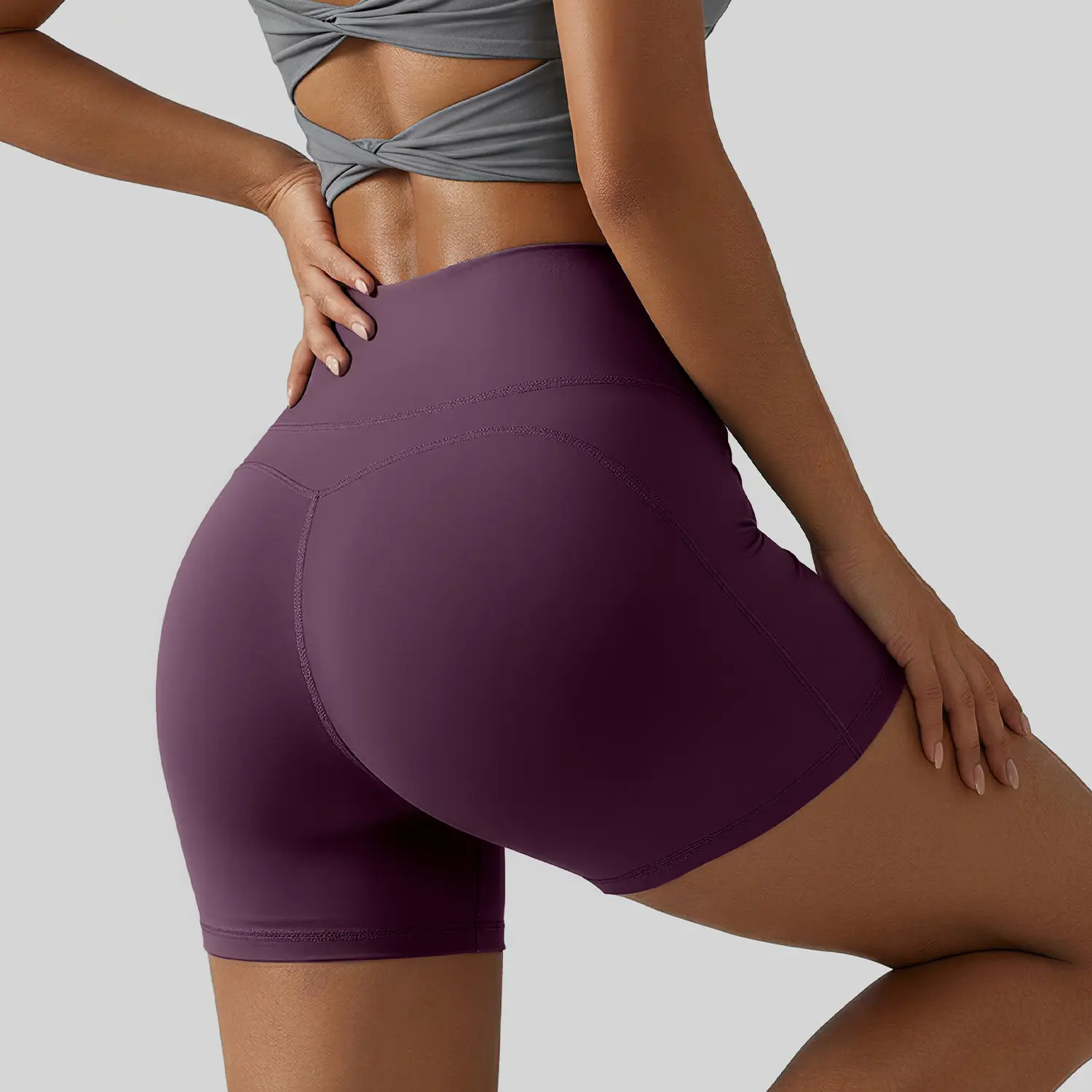 Womens Athletic Shorts With A Hidden Back