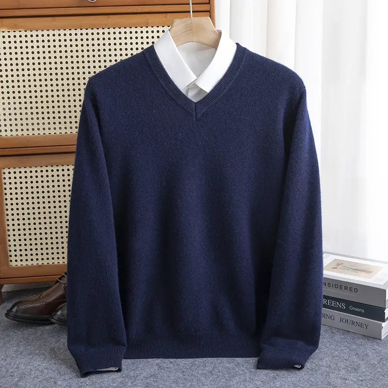 Half-collar Wool Sweater Male