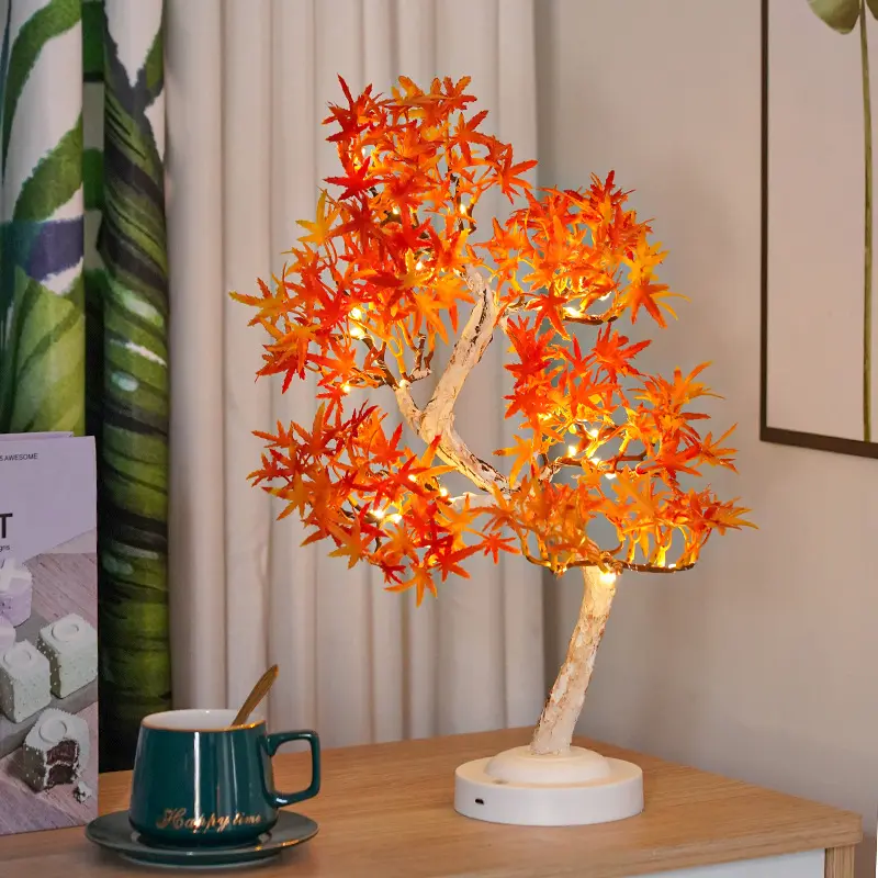 Enjie Maple Leaf Tree Lamp Olive Furniture
