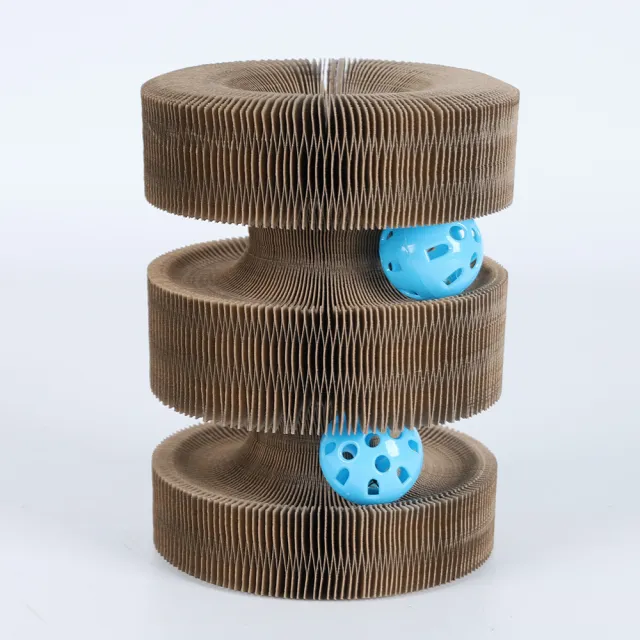 Magnetic Organ Changeable Corrugated Paper Cat Scratch Board Arch Bridge Track Ball - Shop at LoveMi