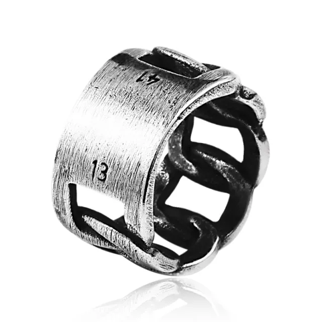 Men's Vintage Creative Stainless Steel Ring Black - Shop at LoveMi