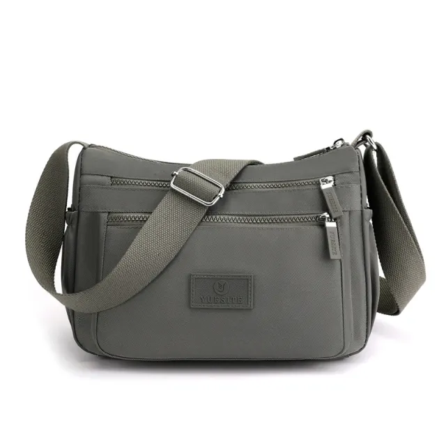 Casual And Lightweight Multi compartment Waterproof All match Messenger Bag Gray - Shop at LoveMi