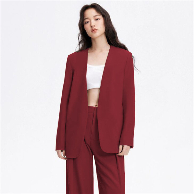 Casual Blazer And Wide-leg Pants Two-piece Set 9