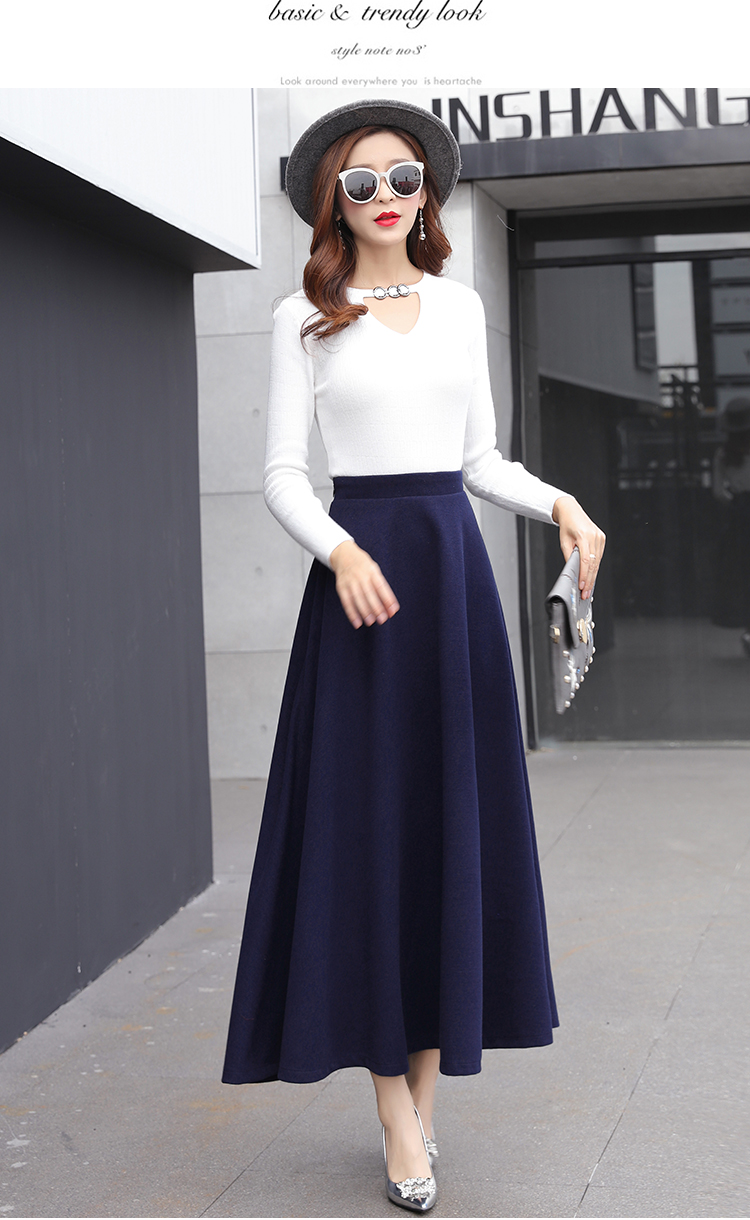 Title 34, Thick woolen skirt for women. Provides warmth a...