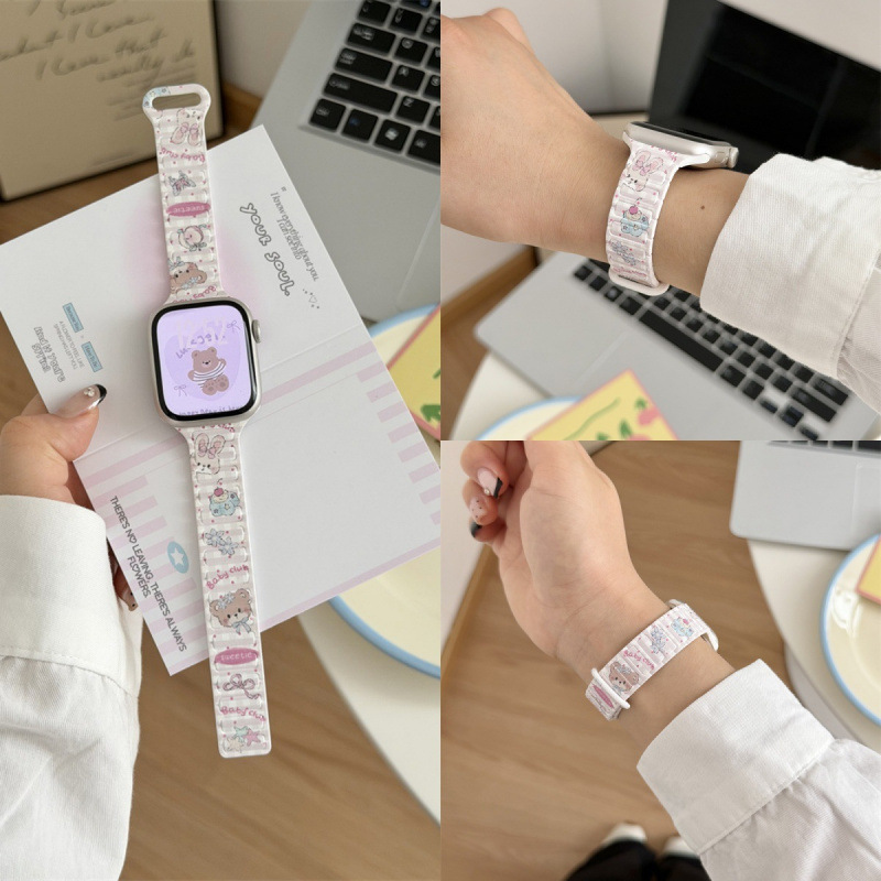 Illustrated Silicone Magnetic Watch Strap