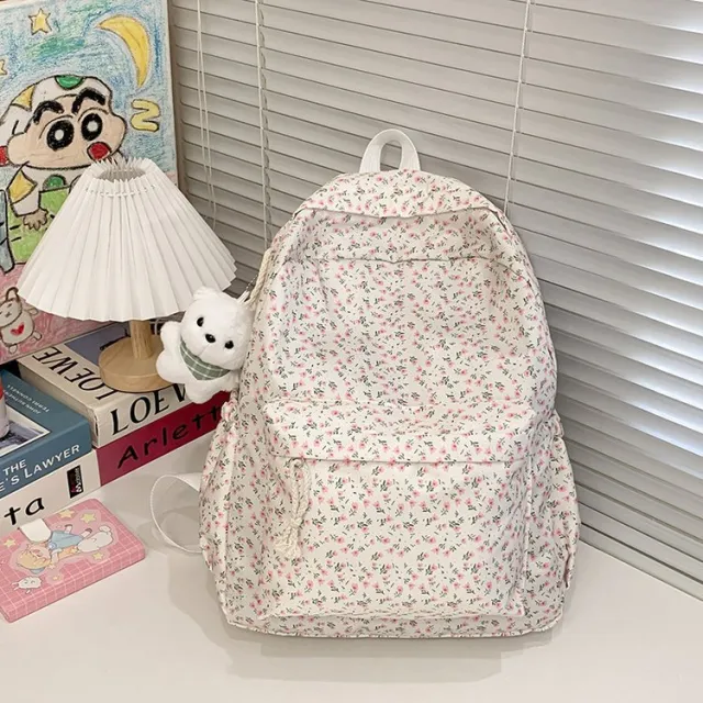 Japanese style Floral Print Soft girl Backpack For Girls Floral - Shop at LoveMi