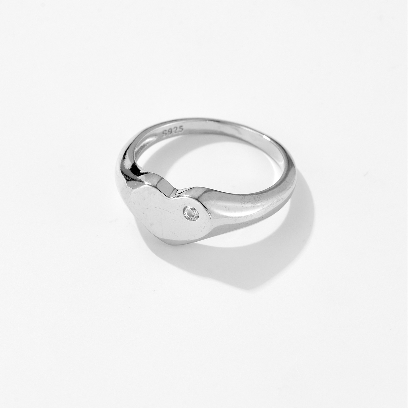 Heart Korean Simple All-match Light Luxury Ring