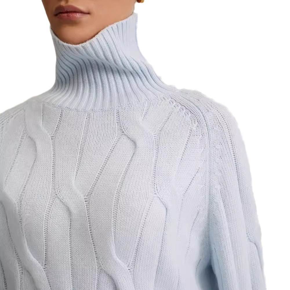 Long Sleeve Autumn And Winter Turtleneck Sweater Women's Two-piece Loose