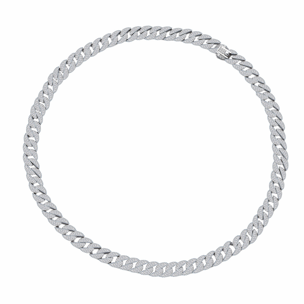 European And American Full Diamond Cuban Link Chain