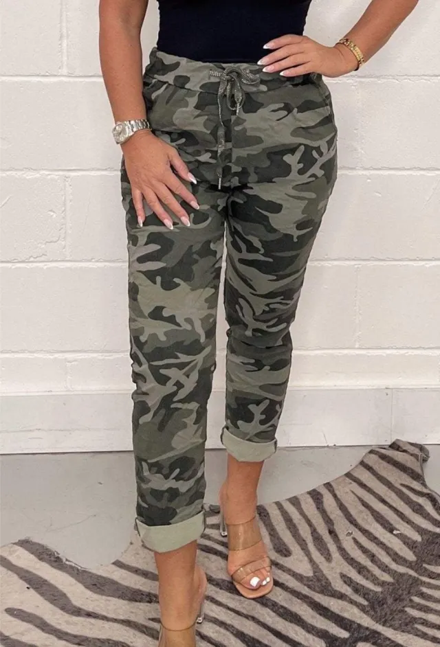 Fashion Camouflage Print Loose Casual Pants Sports Pants Green Camouflage - Shop at LoveMi