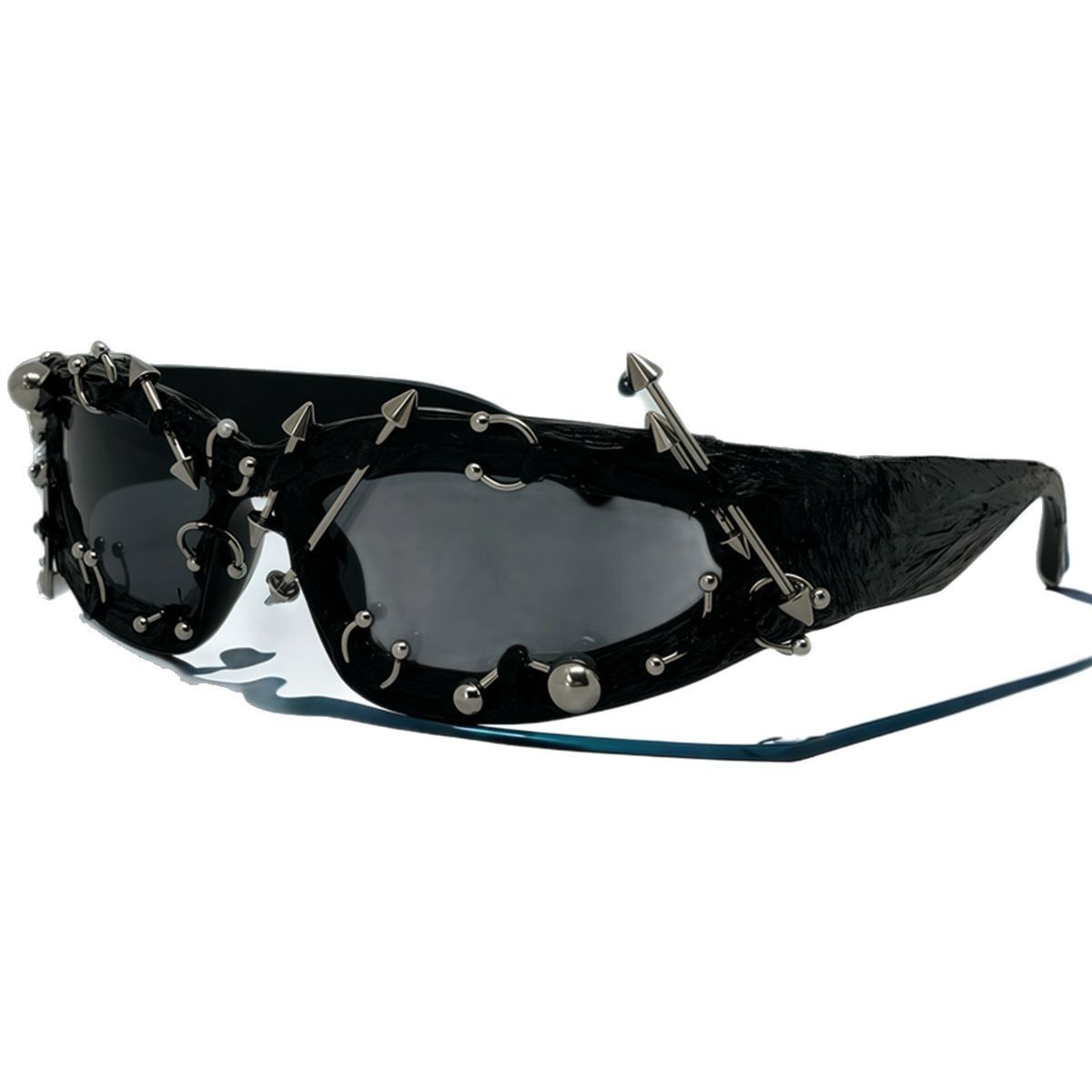 Punk Decorative Rivets Trend Street Snap Glasses - Image 9