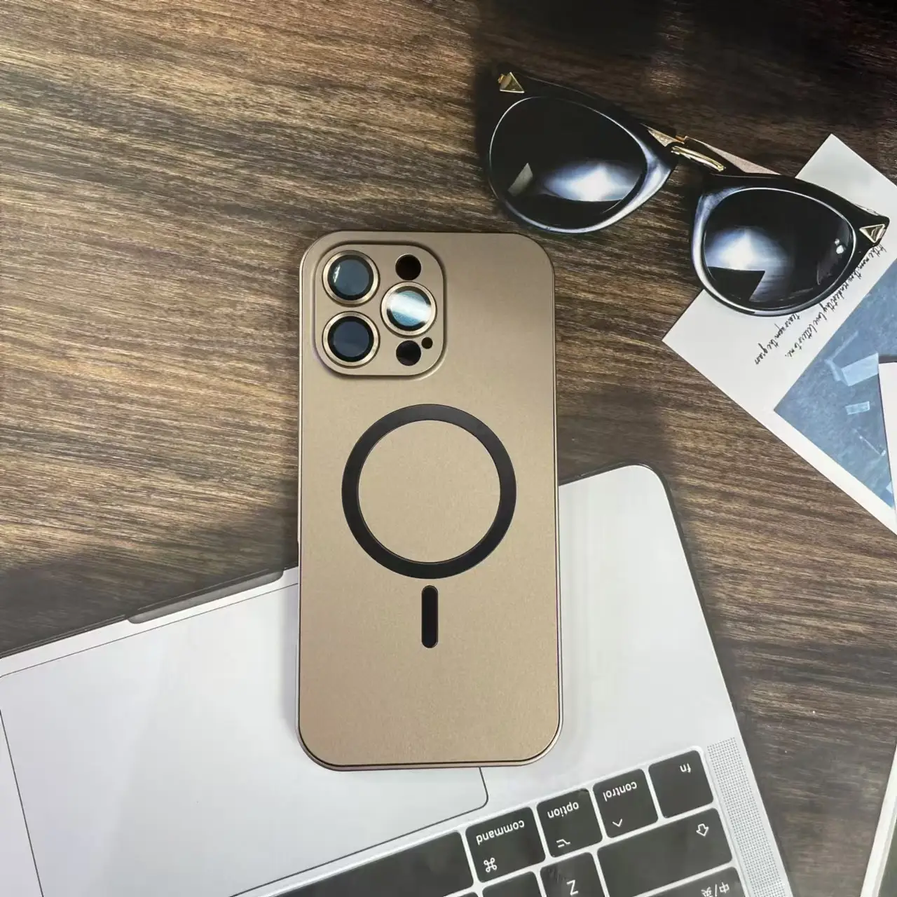 Applicable To IPhone16 Series Metal Frame Magnetic Phone Case