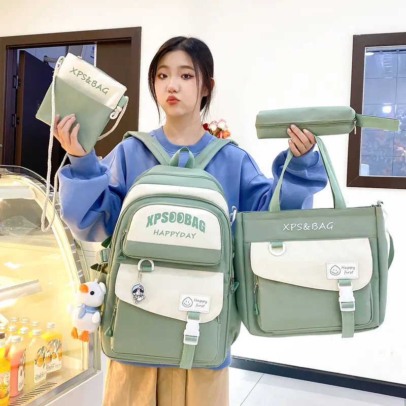 Four-piece Schoolbag for Junior and Senior High Schools
