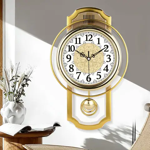 Retro Swing Wall Clock Living Room Simple Fashion Quartz