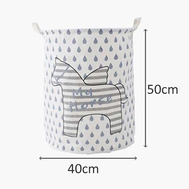 JX-LCLYL Waterproof Foldable Kids Toy Storage Basket Dirty Clothes Home Organizer 40*50CM