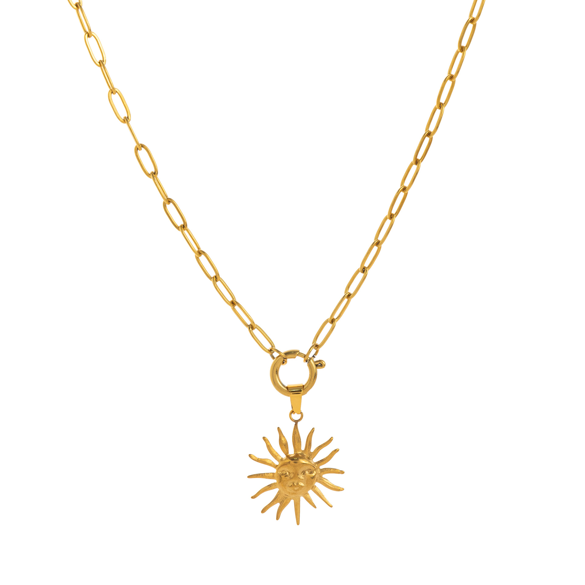 Fashion Sun Moon Necklace DIY Pendant