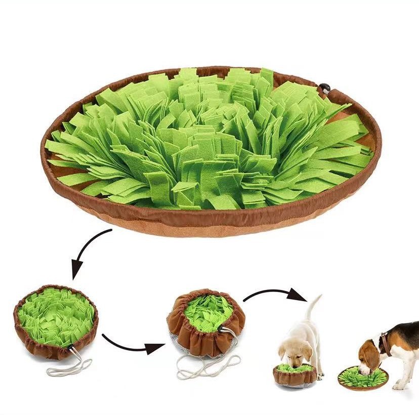 IQ Puzzle Health Dog Bowl Mat Slow-Feeding Training Blanket