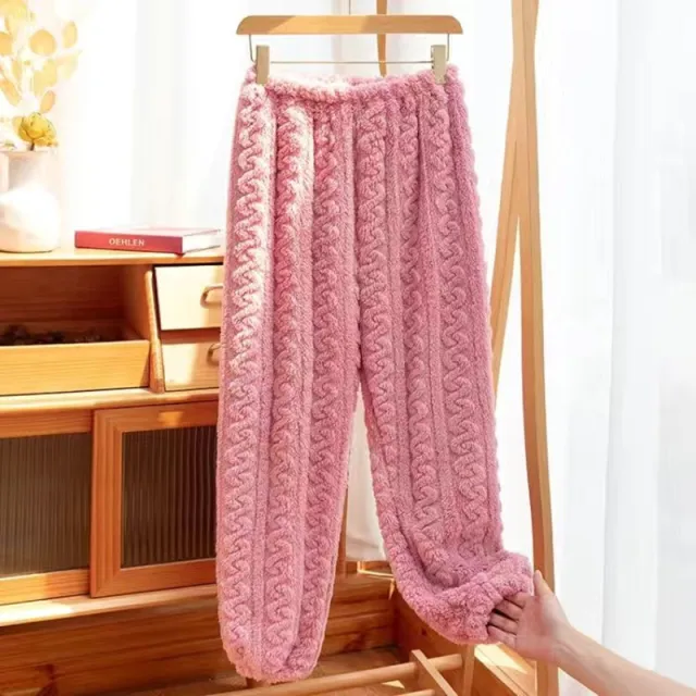 Pajamas Women's Polyester Trousers Coral Fleece Thickened Warm Pants Mateus - Shop at LoveMi