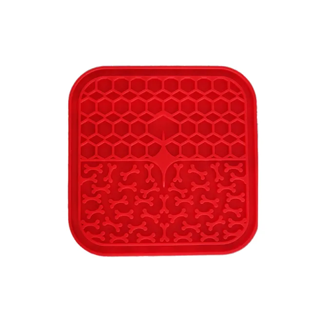 Silicone Dog Licking Pad Slow Food Plate Red - Shop at LoveMi