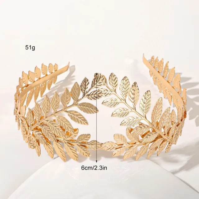 Metal Leaves Headband Bride Hair Clip Headdress Branches And Leaves Tuinga - Shop at LoveMi
