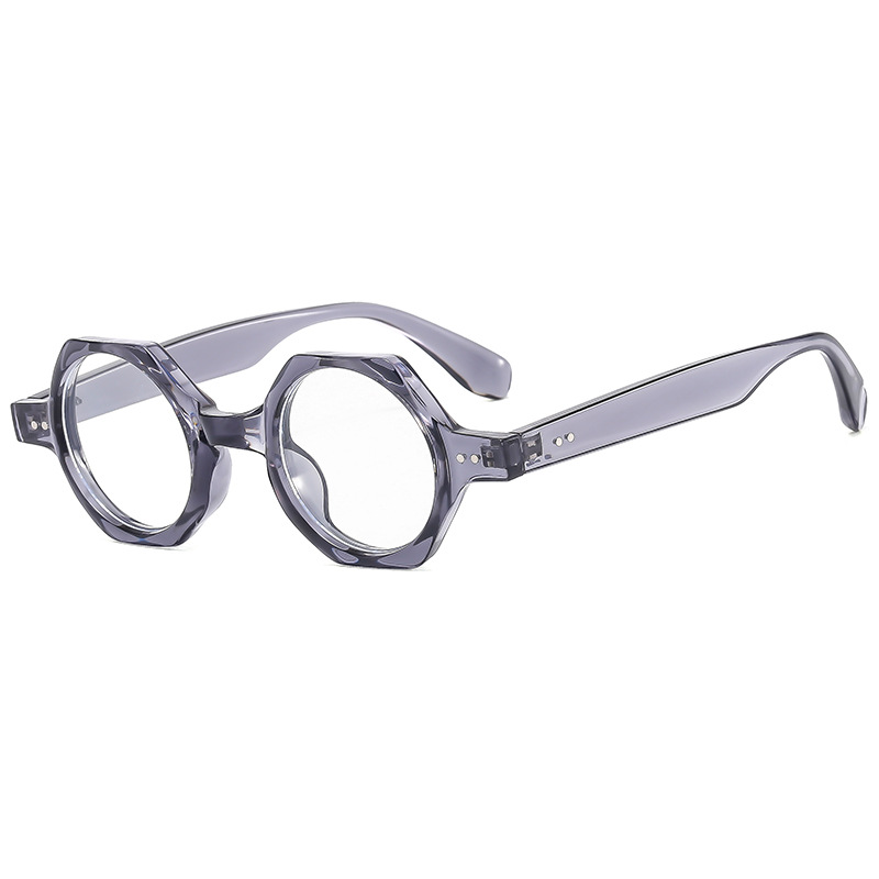 Gray Frame Transparent Lens