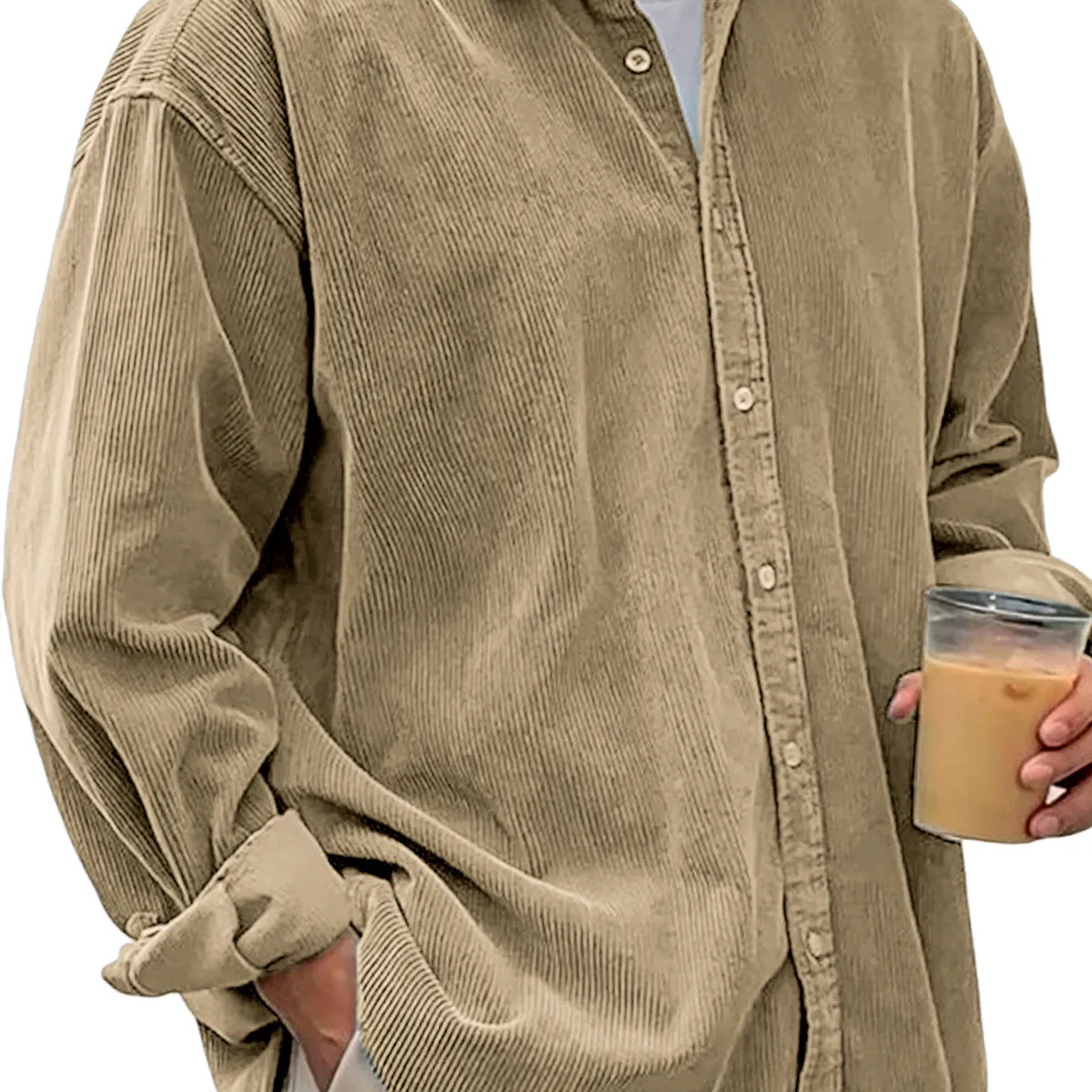 Casual Loose Men's Autumn And Winter Thick Shirt Jacket - Image 12