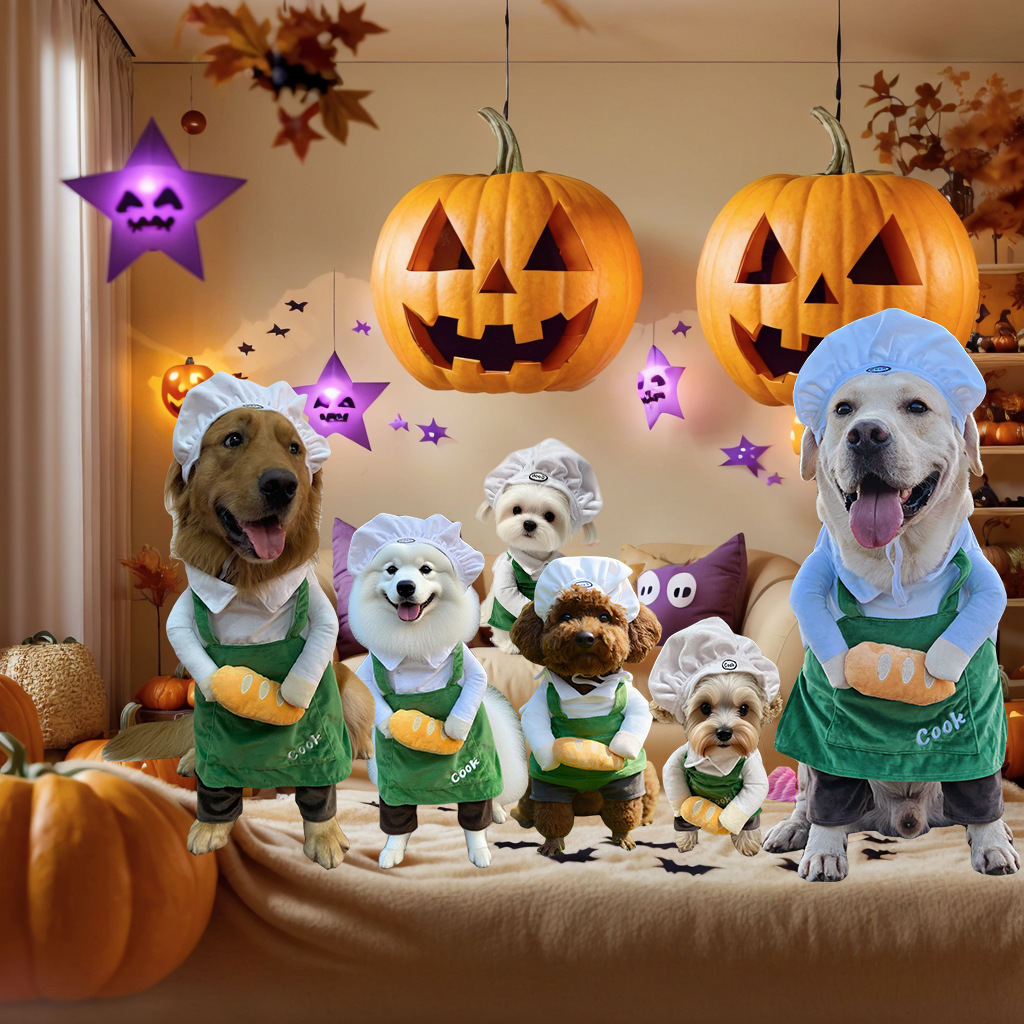 Pet Chef Costume Funny Style Universal Fit