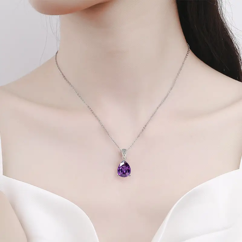 Ultra-shiny Water-drop Ring Necklace And Earrings For Women