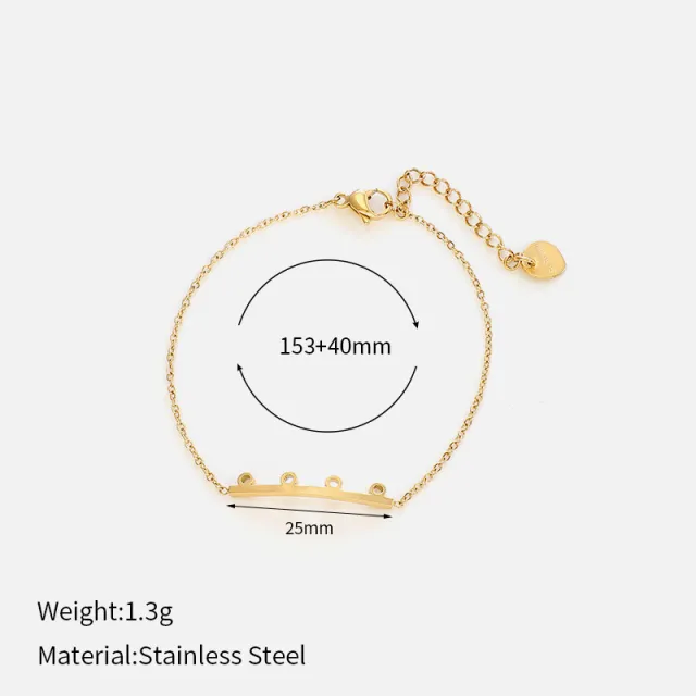 Fashion 18K Gold Bracelet Simple Geometric 18K Gold - Shop at LoveMi