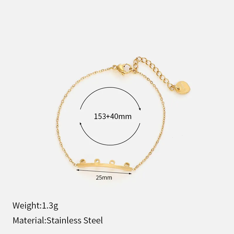 Fashion 18K Gold Bracelet Simple Geometric - 18K Gold