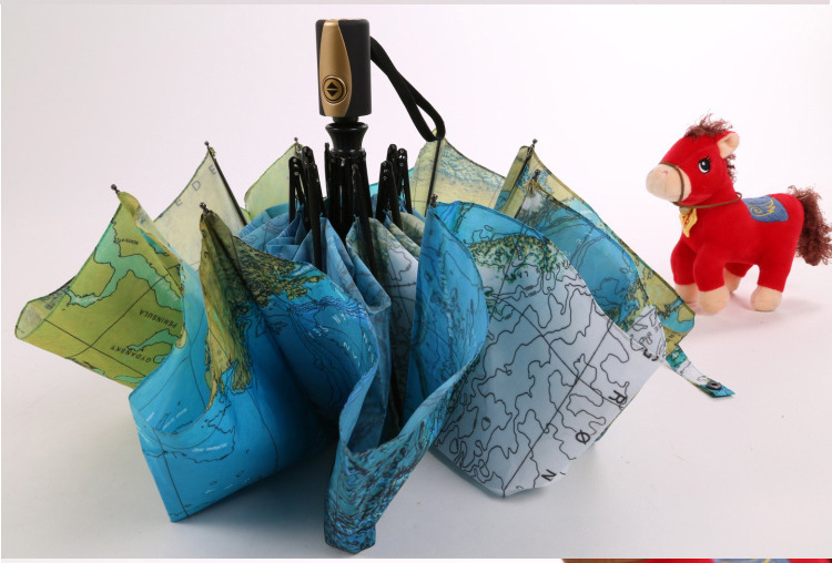 Title 1, Automatic Folding Map Creative Umbrella