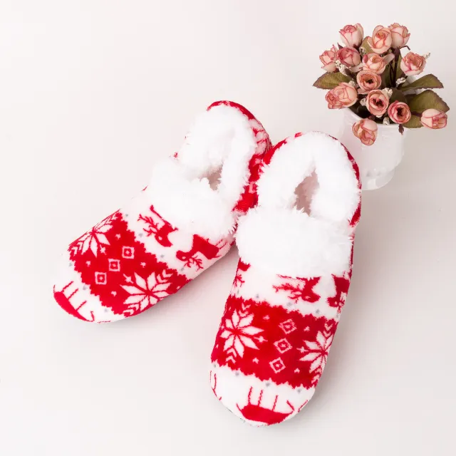 Women's Fashion Christmas Soft soled Floor Shoes Red - Shop at LoveMi