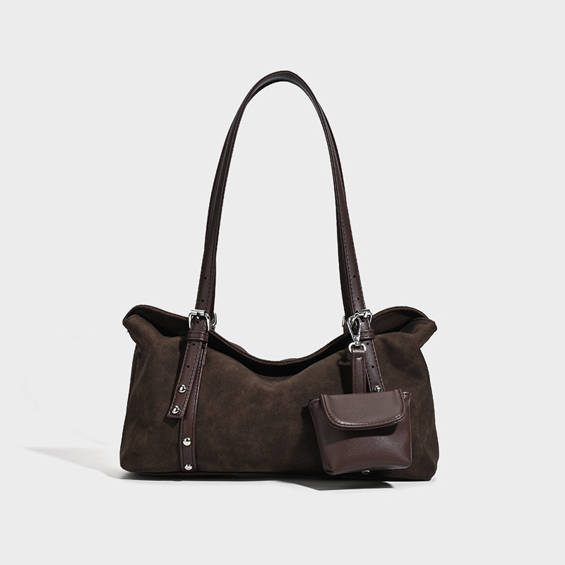 Retro Suede Pillow Bag For Women Large Capacity Perfect For Fall And Winter