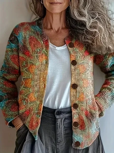 Womens French style Sweater Cardigan Jacket Top Style 3 5Xl - Shop at LoveMi