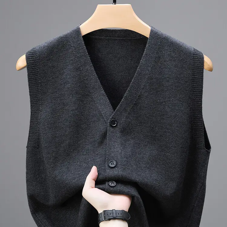 Fashion Loose Sleeveless Knitwear Vest Men