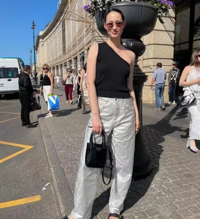 Women's All match Fashion Simple Wide leg Pants Silver - Shop at LoveMi