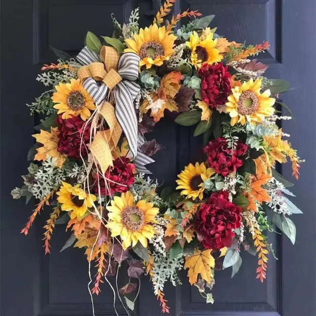 Sunflower Plant Garland Ornament For Home Use - Shop at LoveMi