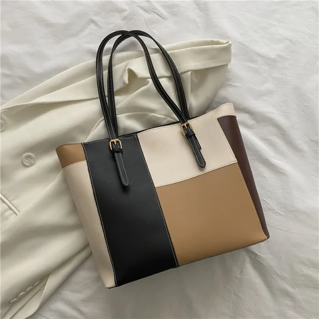Large Capacity Totes Female Underarm Khaki - Shop at LoveMi
