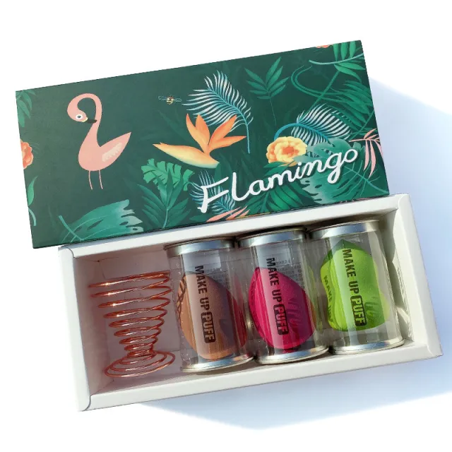 Gift Box Cosmetic Egg Set Super Soft Smear proof Makeup Tools Classic Strip Color Random - Shop at LoveMi
