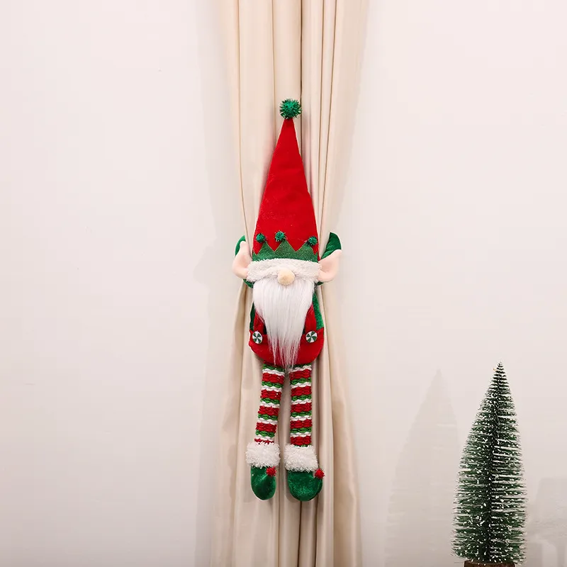 Christmas Elf Couple Curtain Hugging Doll - J Jy26 Red Hat Elf