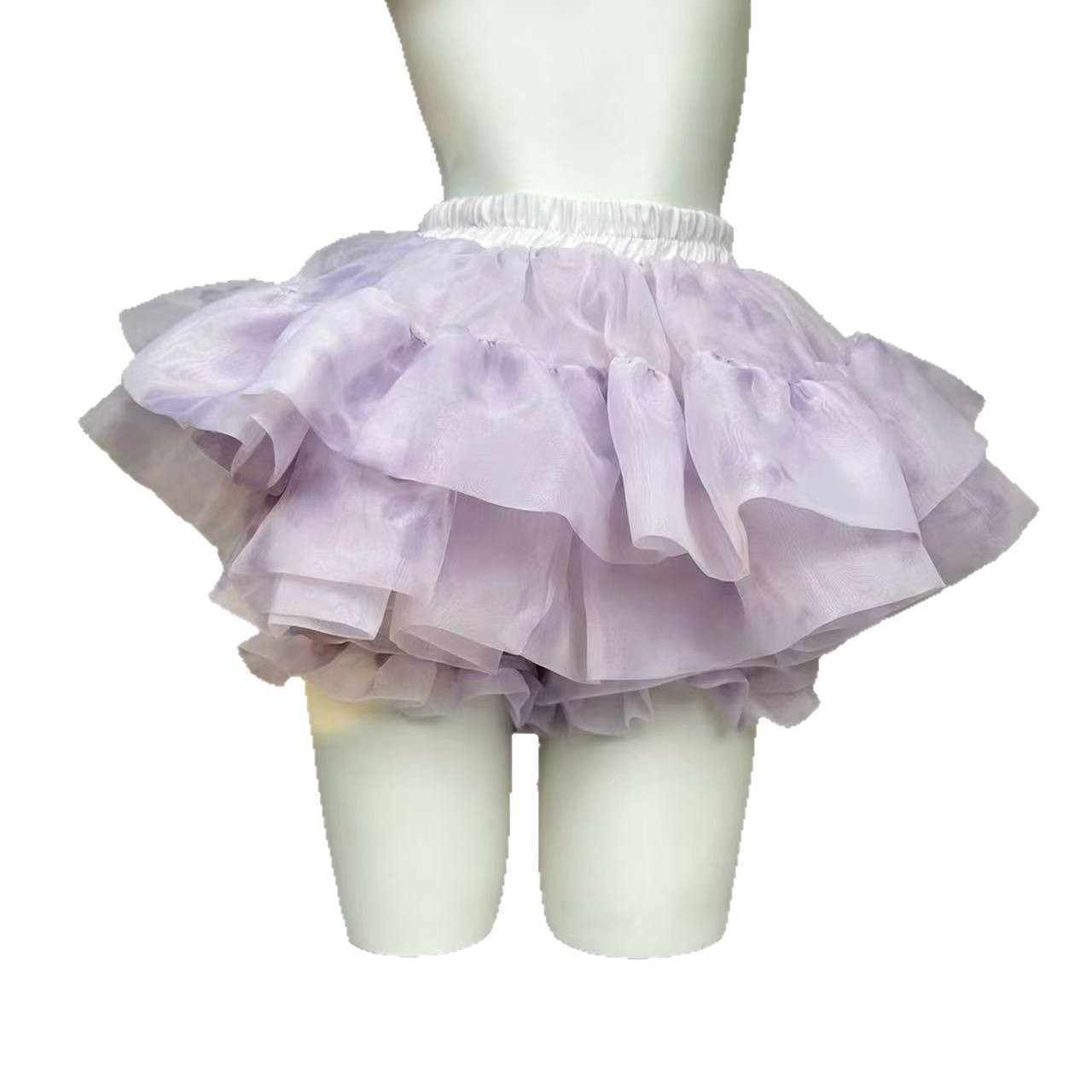 Sweet Figure-flattering Puff Skirt With A High Waist